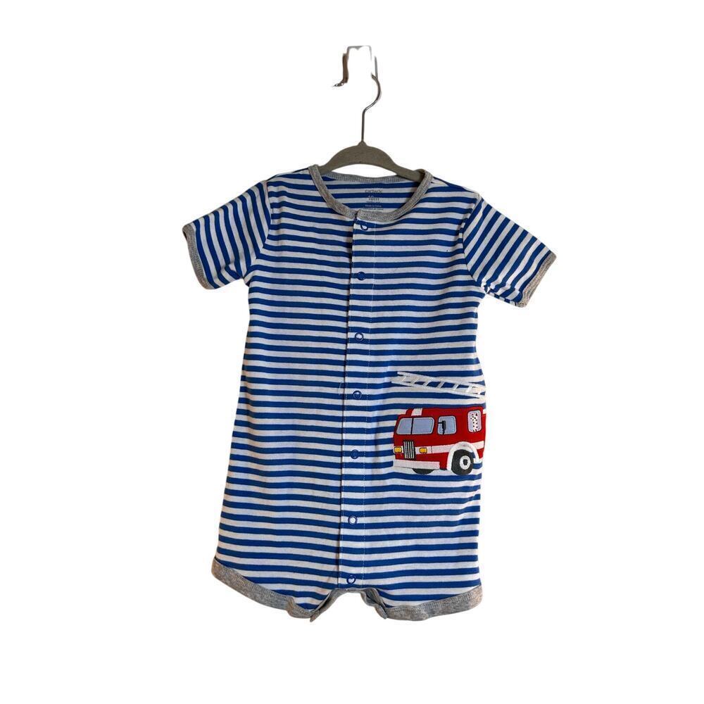 CARTER’S Boy’s One Piece Fire Truck Romper / Size: 18 Months